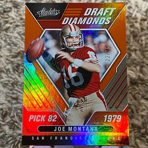 2022 JOE MONTANA /75 Absolute Football Draft Diamonds San Francisco 49ers #DD-8